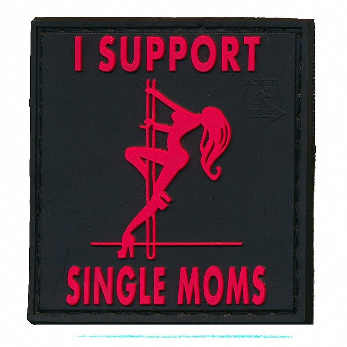 Patch 3D I support single mom - Red