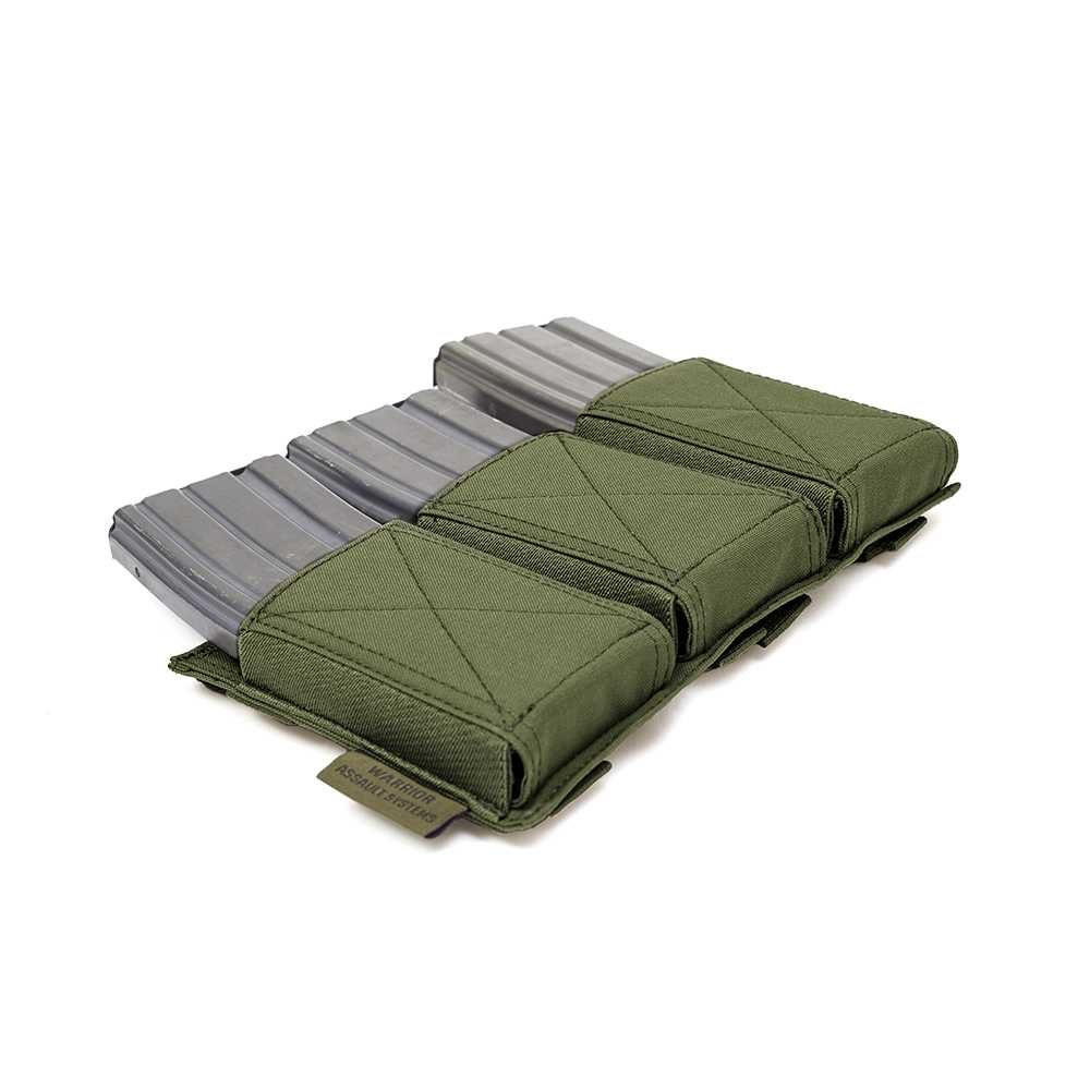 Warrior Triple Elastic Mag Pouch - OD Green